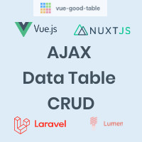 AJAX Data Table CRUD with Vue.js And Lumen Laravel