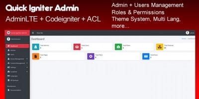 Quick Igniter Admin - CodeIgniter Admin Panel