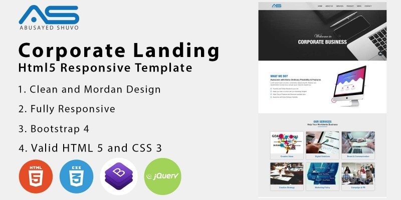 Abussayed - Corporate HTML5 Landing Page