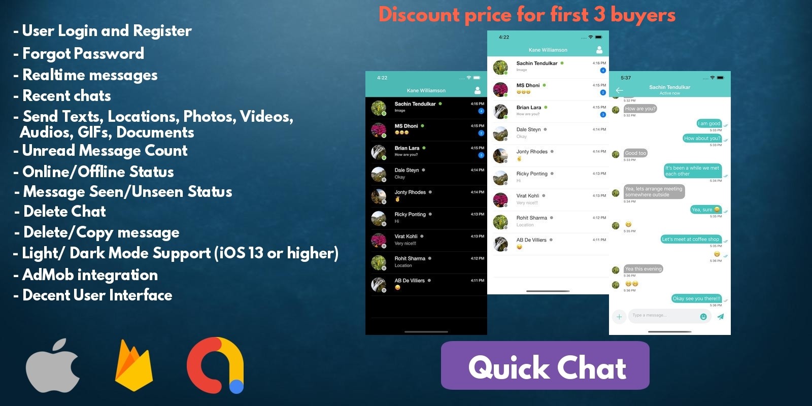 Quick Chat - iOS App Source Code