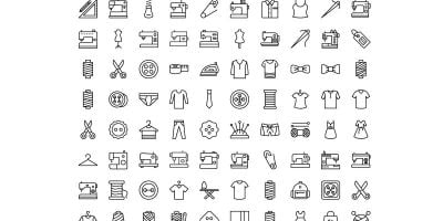  Sewing Vector Icons