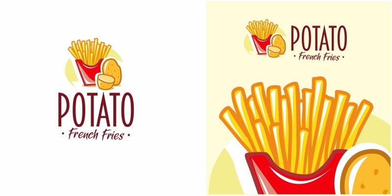 Potato French Fries Logo