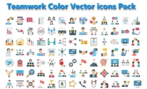 Teamwork Icons Color Vector icons Screenshot 1
