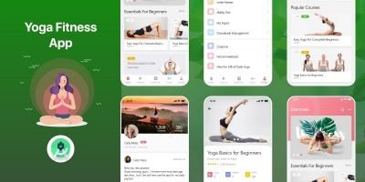 Yoga Fitness - Android Studio UI Kit