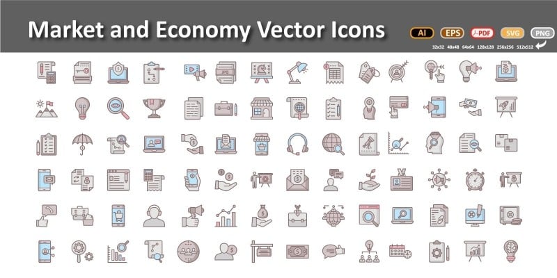 Market and Economics Vector icons