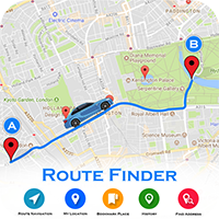 GPS Route Finder and Navigation - Android App