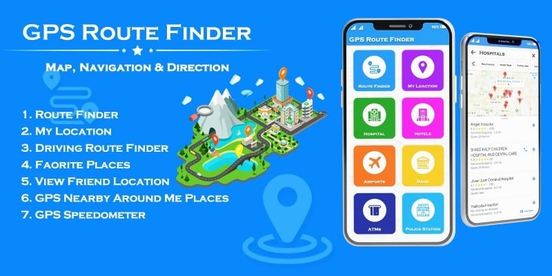 GPS Route Finder and Navigation - Android App