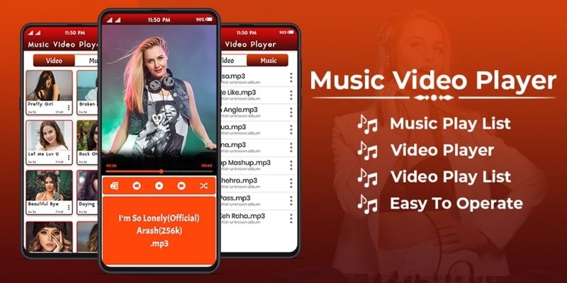 Music Player And HD Video Player - Android App