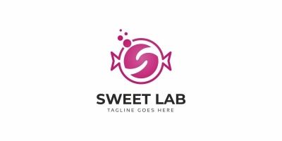 Letter S Sweet Lab Logo