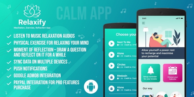 Relaxify - Meditation Android App Source Code