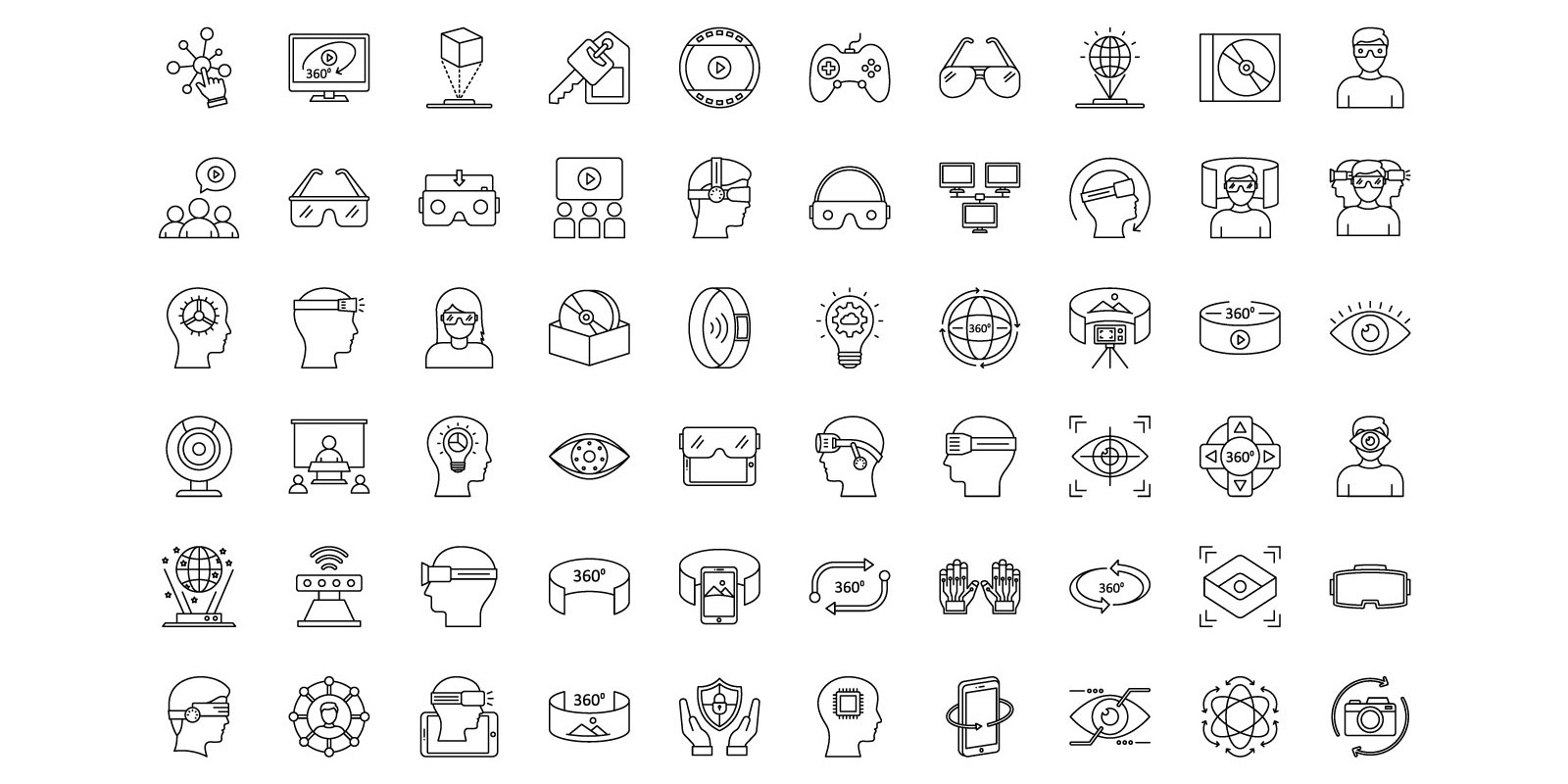 440 Virtual Reality Vector icons