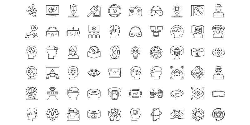 440 Virtual Reality Vector icons