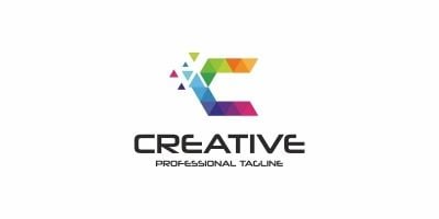 Creative C Letter Colorful Logo