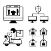 Telecommunication Vector icons