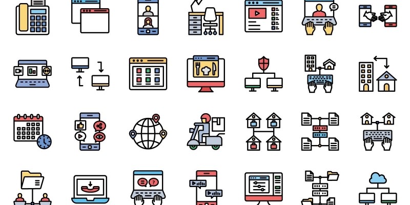 Telecommunication Vector icons