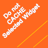 Do Not Cache Selected Widget WordPress Plugin