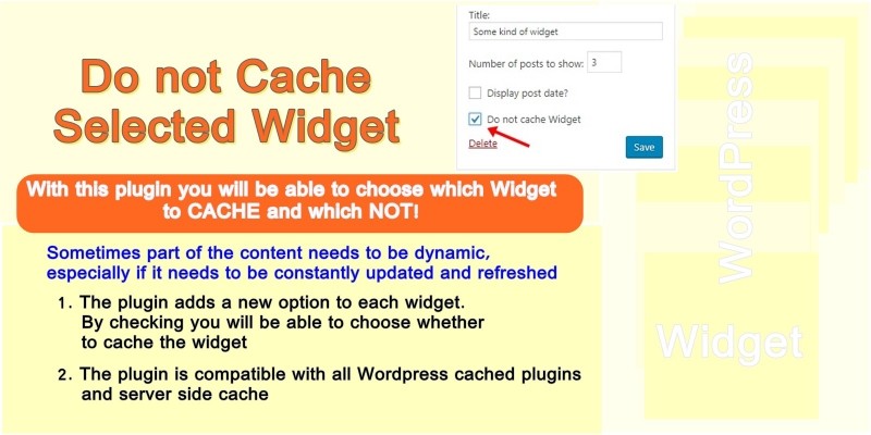 Do Not Cache Selected Widget WordPress Plugin