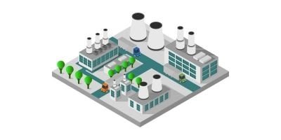 Isometric Industry Illustrated In Vector