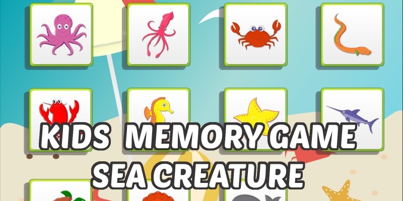 Kids Memory Game - Sea Creatures Unity Project