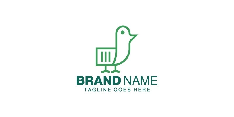 Paper Bird Logo Template