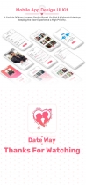 Date Way- Dating App UI - PhotoShop PSD Screenshot 7