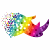 Rhino Colorful Polygon Logo