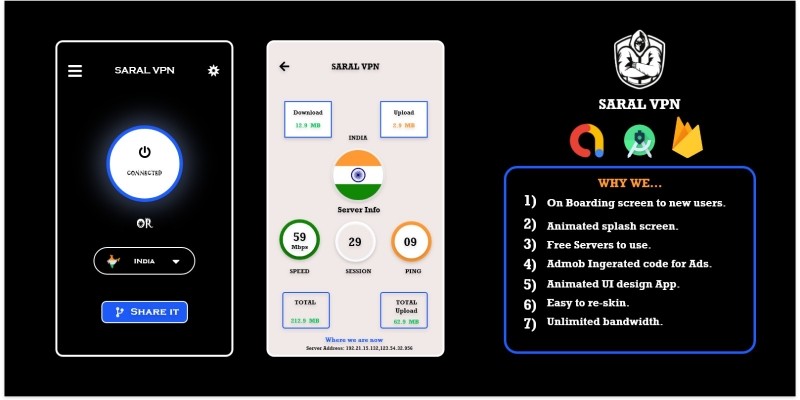 Saral VPN - Android VPN App Source Code