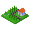 Isometric House In Vector