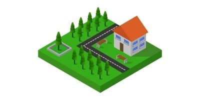 Isometric House In Vector