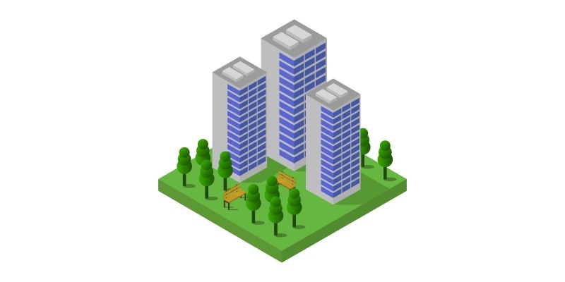 Isometric Skyscraper In Vector