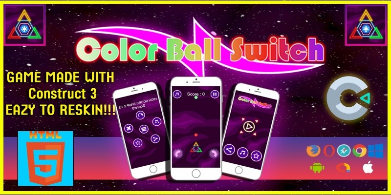 Color Ball Switch - Contruct 3 Template