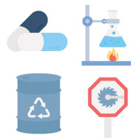 Poison And  Danger Symbols Vector Icons