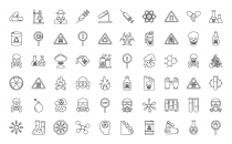 Poison And  Danger Symbols Vector Icons Screenshot 1