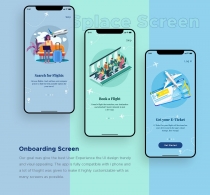 Penguin Airlines E-Ticket - Adobe Photoshop App UI Screenshot 4
