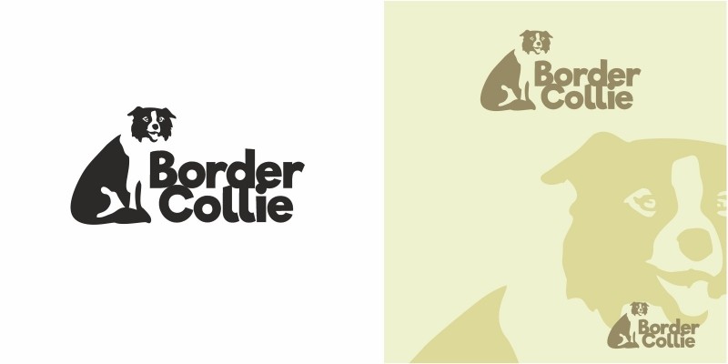 Dog Border Collie Logo