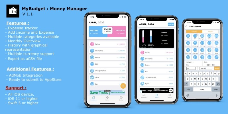MyBudget - iOS Source Code