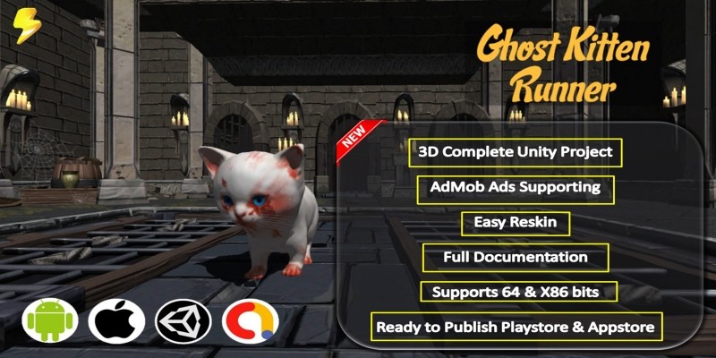 Ghost Kitten Runner Complete Unity Project