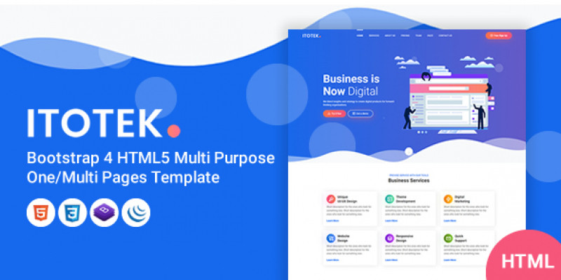 Multi Page Bootstrap 4 HTML 5 Theme