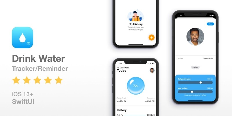 Drink Water - Reminder Tracker - SwiftUI