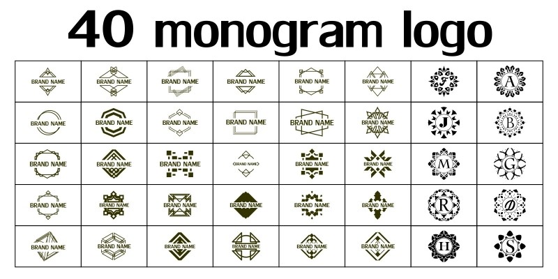 40 Monogram Logo Templates