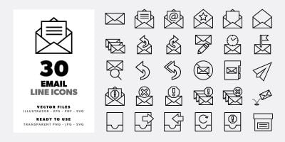 Email Line Icons