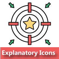 Explanatory Vector Icons With 6 Different Styles