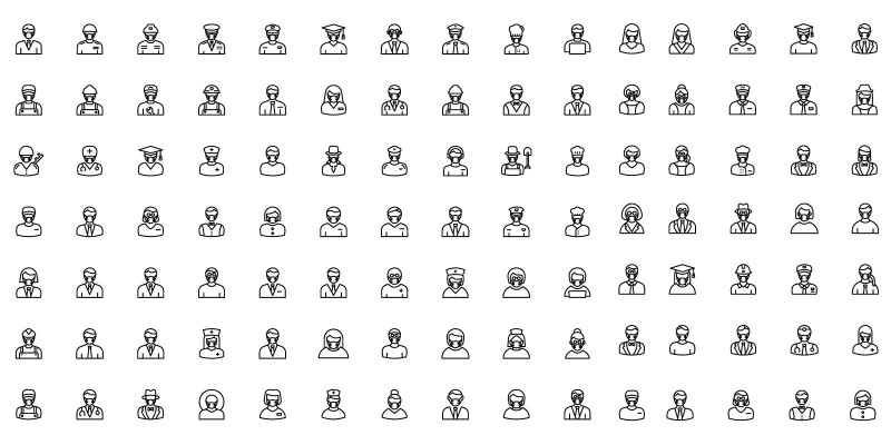 400+ Professional Avatar Wearing mask Vector Icons
