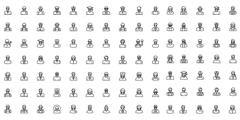 400+ Professional Avatar Wearing mask Vector Icons