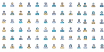 400+ Professional Avatar Wearing mask Vector Icons Screenshot 4