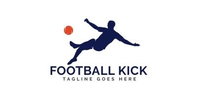 Football Kick Logo Design