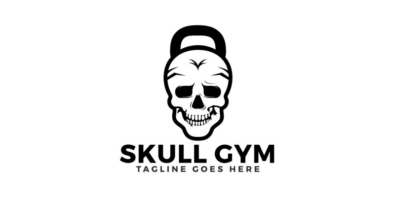 Skull Gym Logo Design
