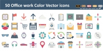 Office And Work Room Color Vector icons Screenshot 1