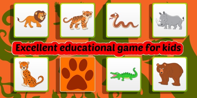 Kids Memory Games - Wild Animals Unity Project