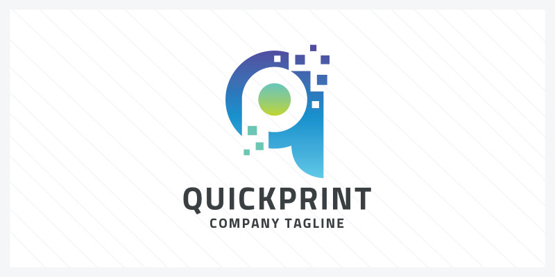 Quick Print Letter QP Logo